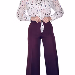 Vintage vinröda gabardinbyxor