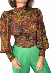 Gestuz mönstrad blus