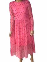 Meshklänning med körsbärsprint