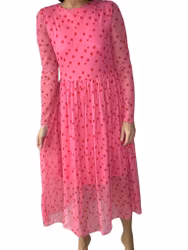 Meshklänning med körsbärsprint