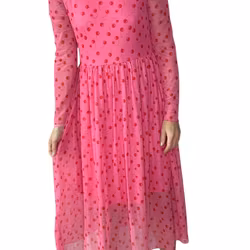 Meshklänning med körsbärsprint