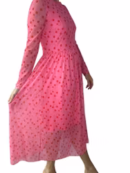 Meshklänning med körsbärsprint