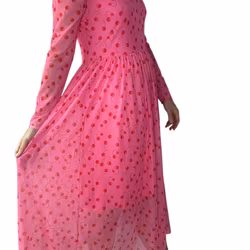 Meshklänning med körsbärsprint