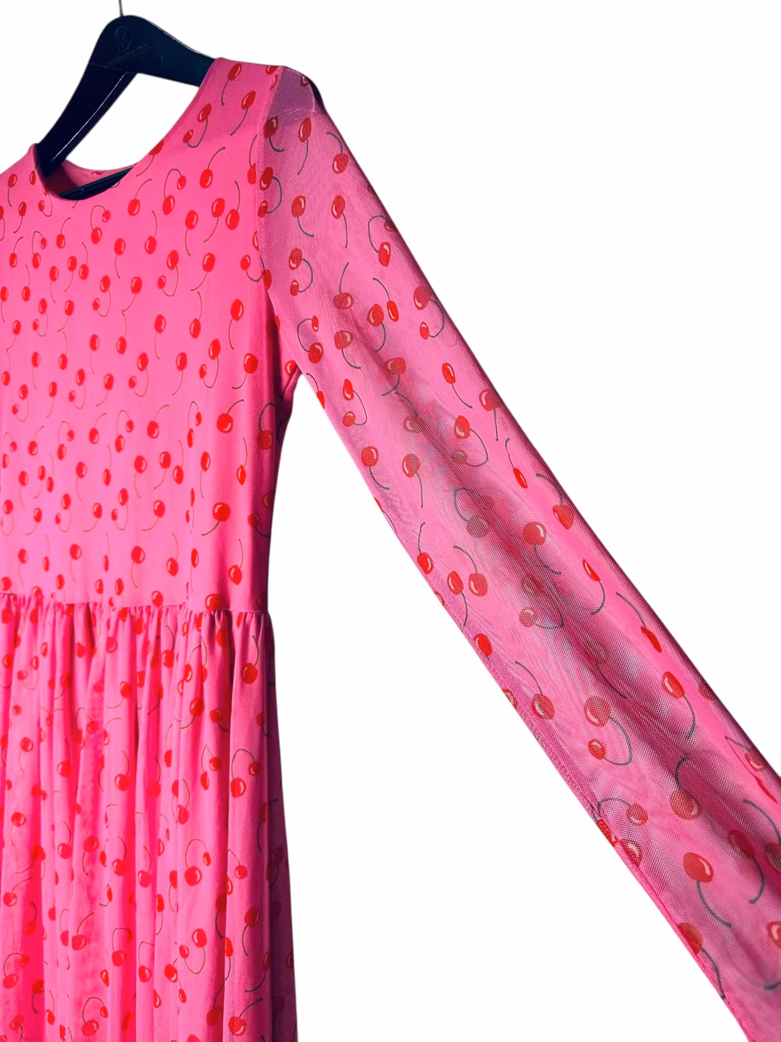 Meshklänning med körsbärsprint