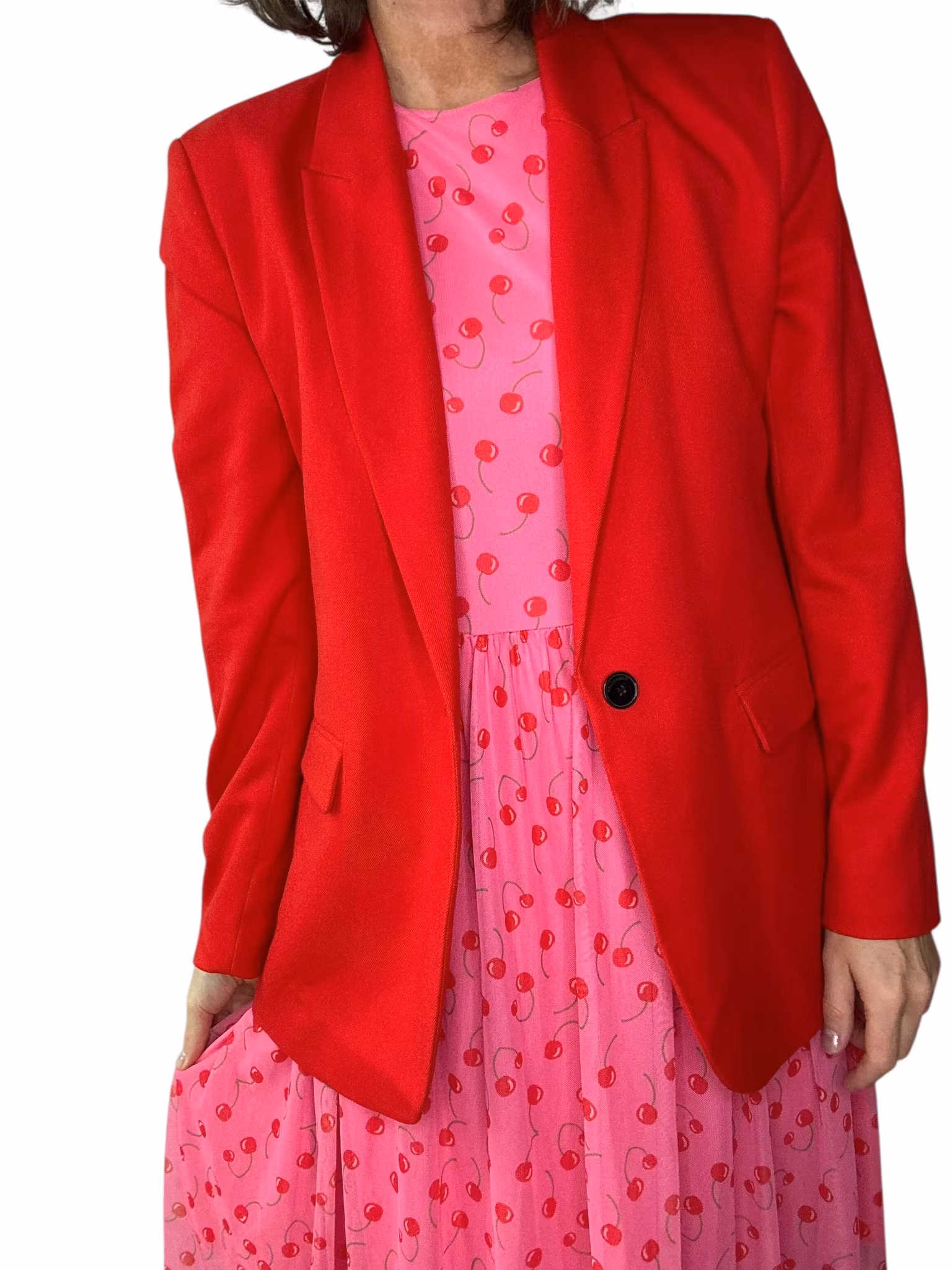 Meshklänning med körsbärsprint