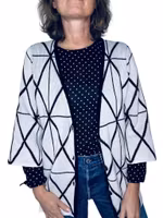 Nümph svart-vit kofta