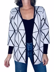 Nümph svart-vit kofta