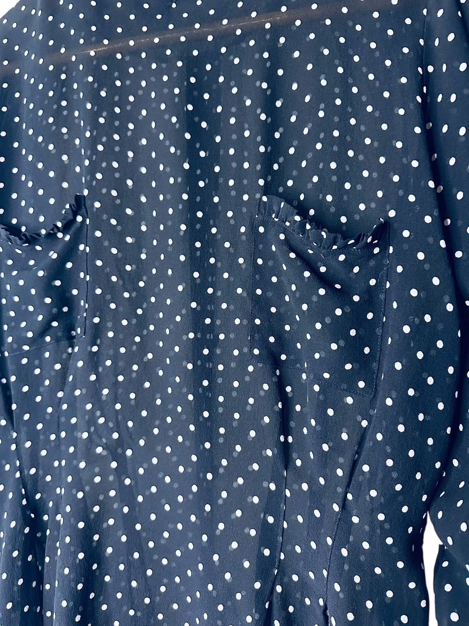 Vintage prickig sidenblus