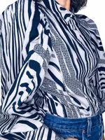 Gestuz zebramönstrad blus