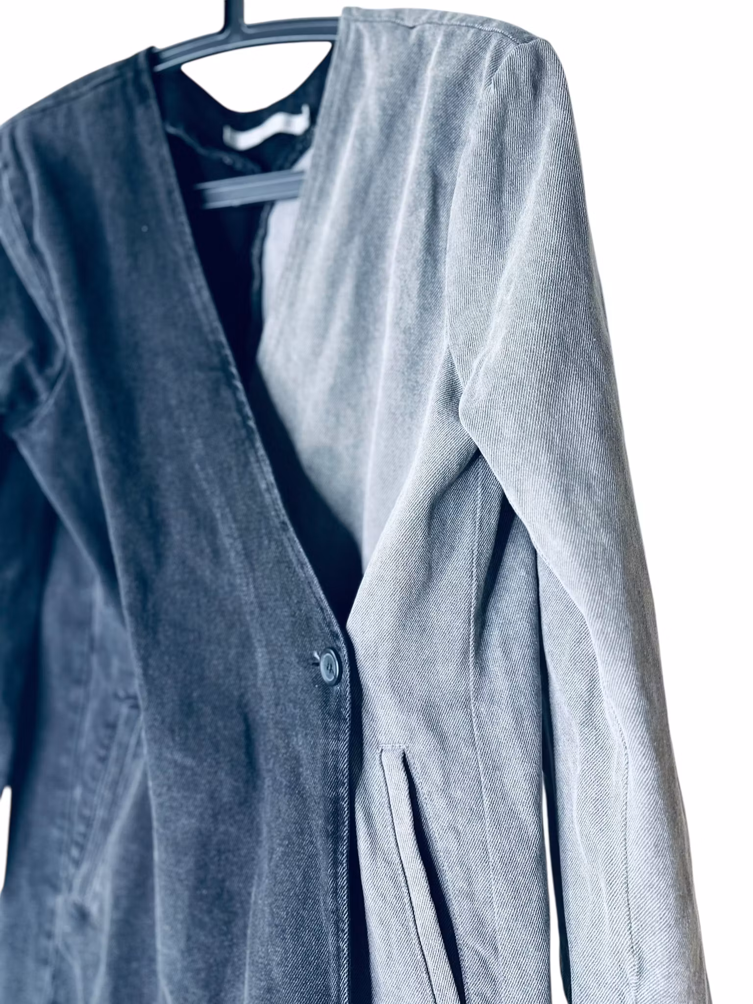 Gestuz tvåfärgad klänning/kaftan i denim