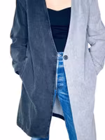 Gestuz tvåfärgad klänning/kaftan i denim