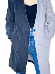 Gestuz tvåfärgad klänning/kaftan i denim