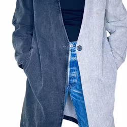 Gestuz tvåfärgad klänning/kaftan i denim