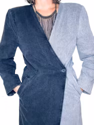 Gestuz tvåfärgad klänning/kaftan i denim