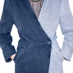 Gestuz tvåfärgad klänning/kaftan i denim