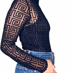 Meshtröja med grafiskt mönster