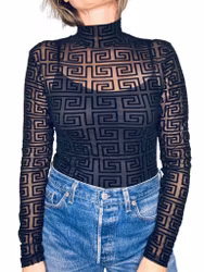 Meshtröja med grafiskt mönster