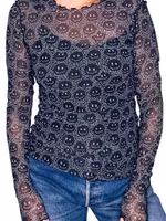 Meshtröja med smileys