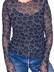 Meshtröja med smileys