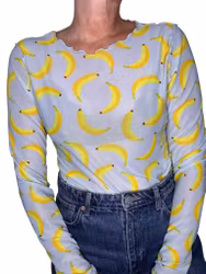 Meshtröja med bananer