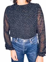 Ganni blus med små blommor