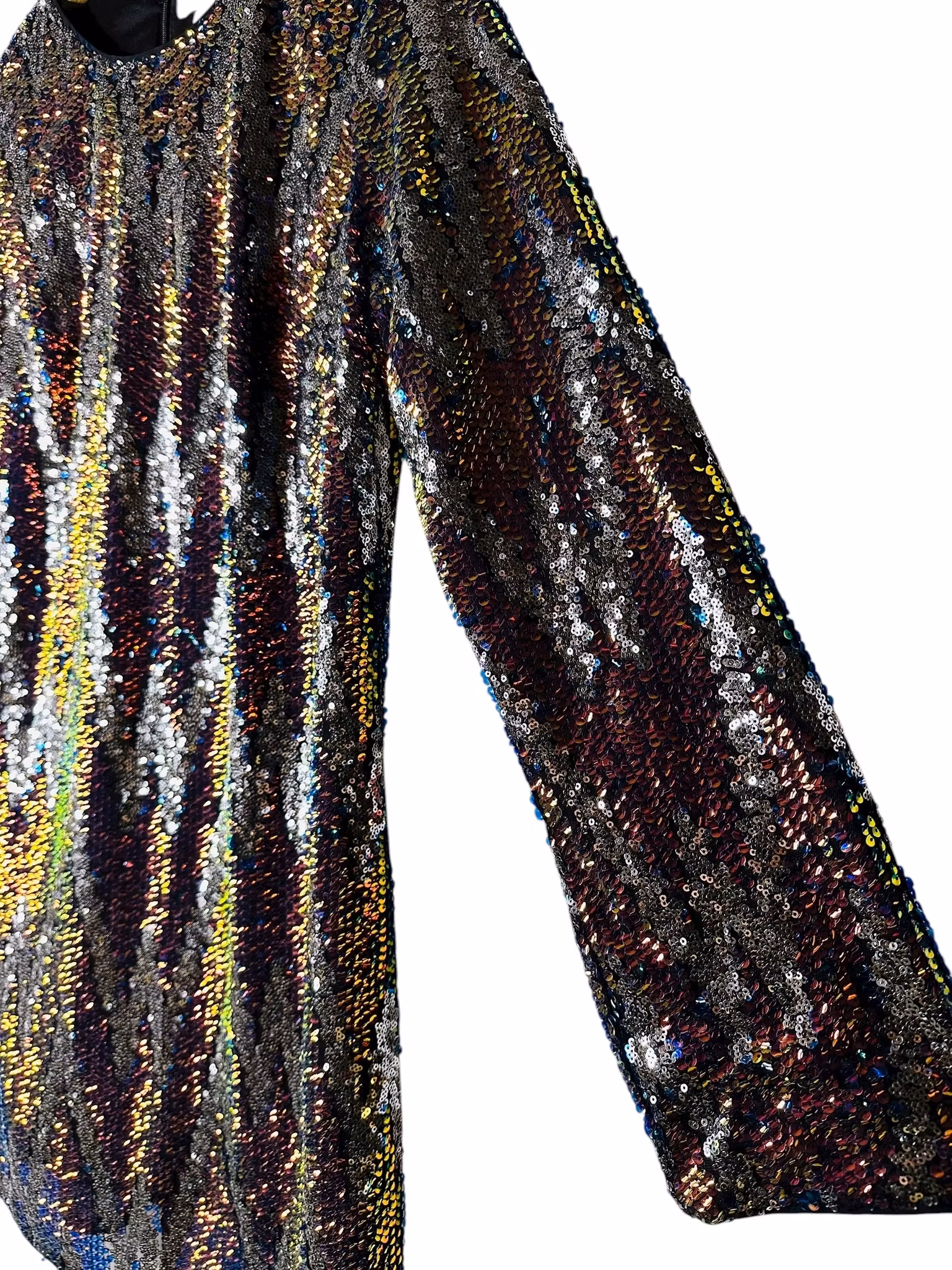 Paljettklänning med lång ärm