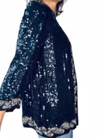 Vintage paljettjacka med spetsiga axlar