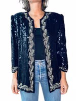 Vintage paljettjacka med spetsiga axlar