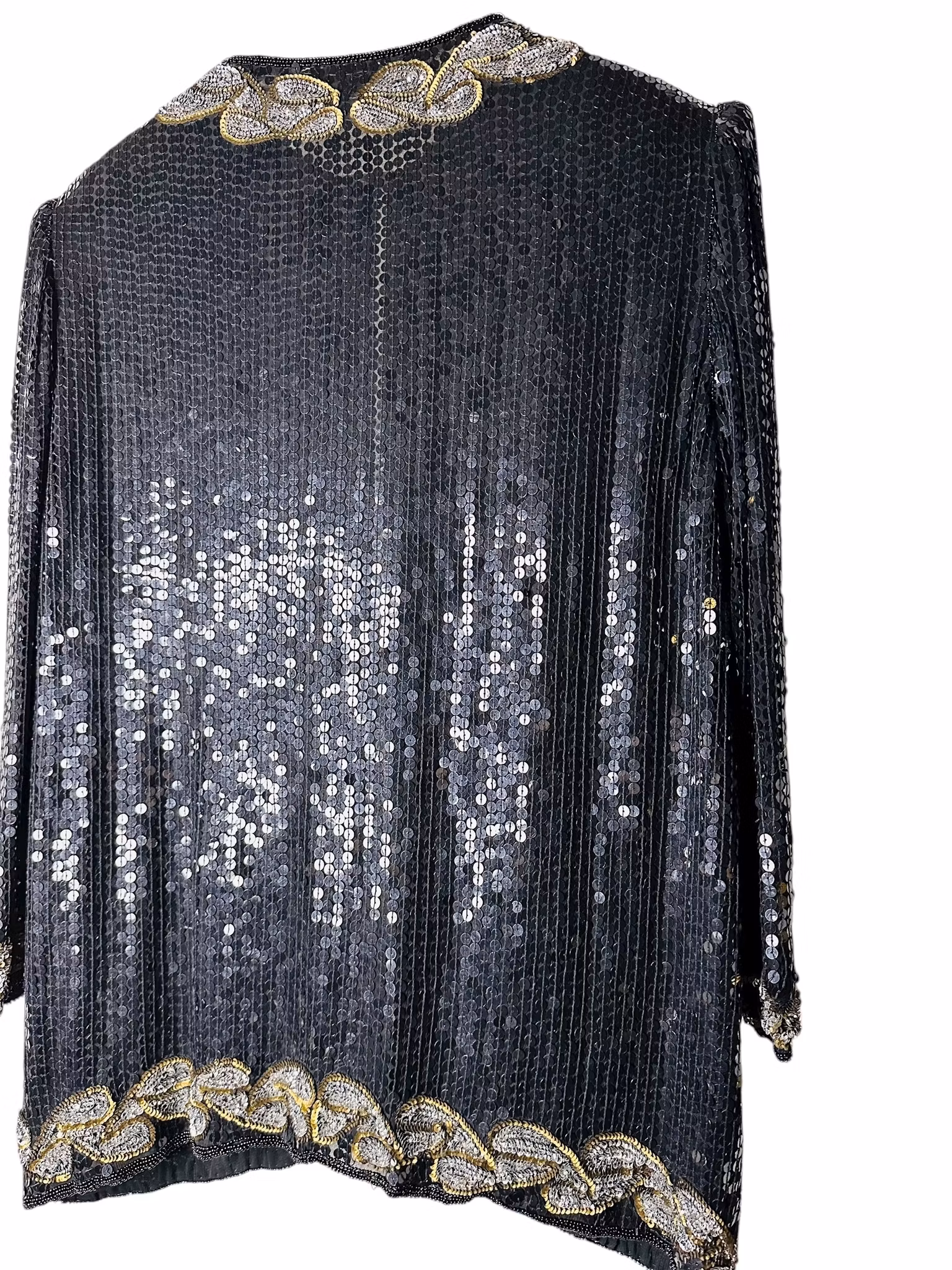 Vintage paljettjacka med spetsiga axlar
