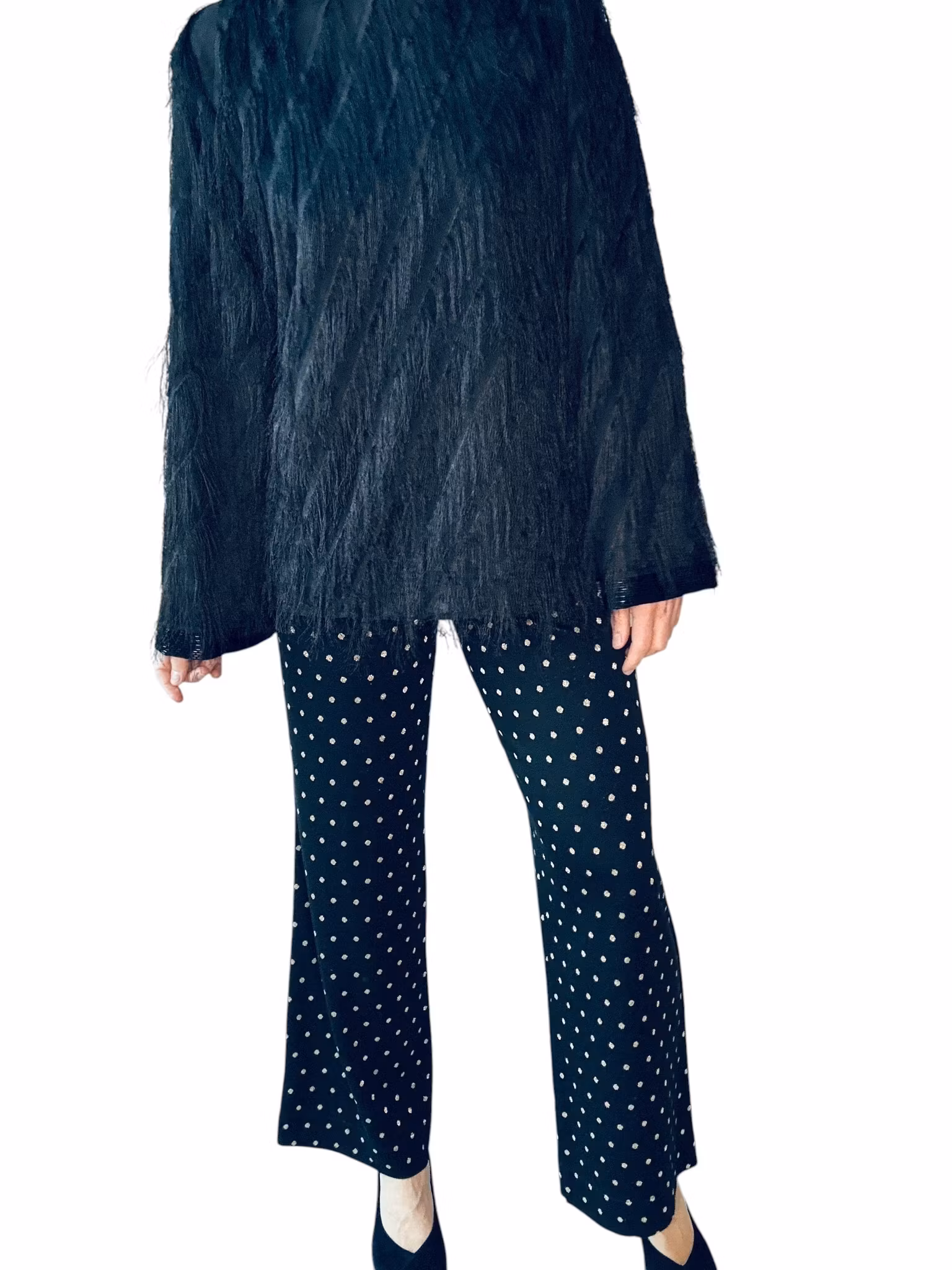 Stine Goya svarta byxor med guldprickar NWT