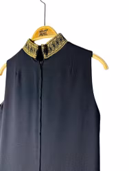 Vintage klänning/tunika i svart och guld