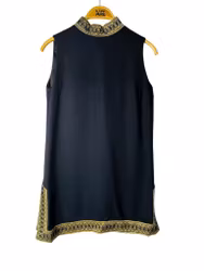 Vintage klänning/tunika i svart och guld