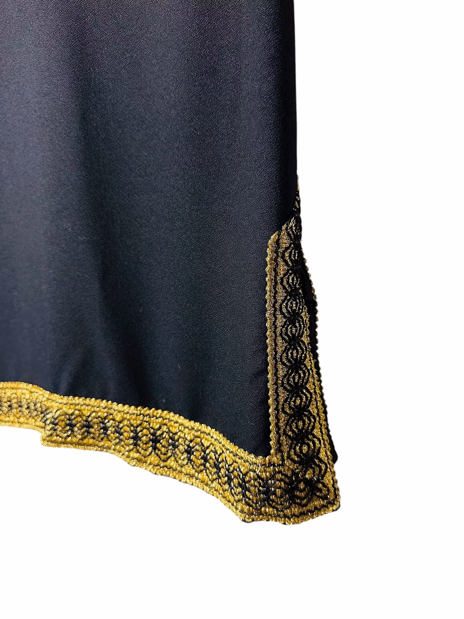 Vintage klänning/tunika i svart och guld