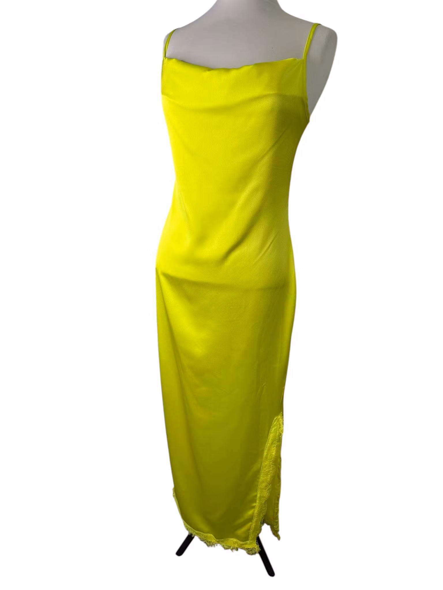 Nattlinneklänning i neon