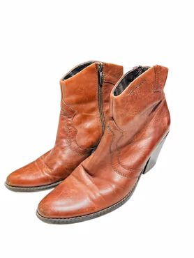 Tamaris vinröda låga cowboyboots