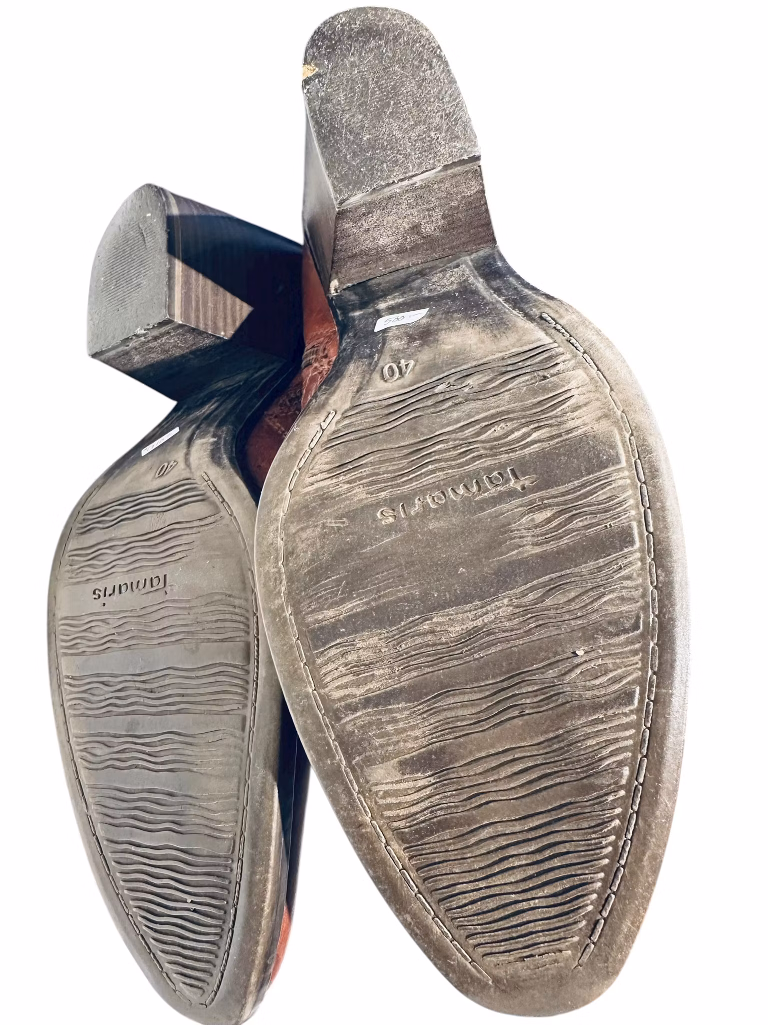 Tamaris vinröda låga cowboyboots