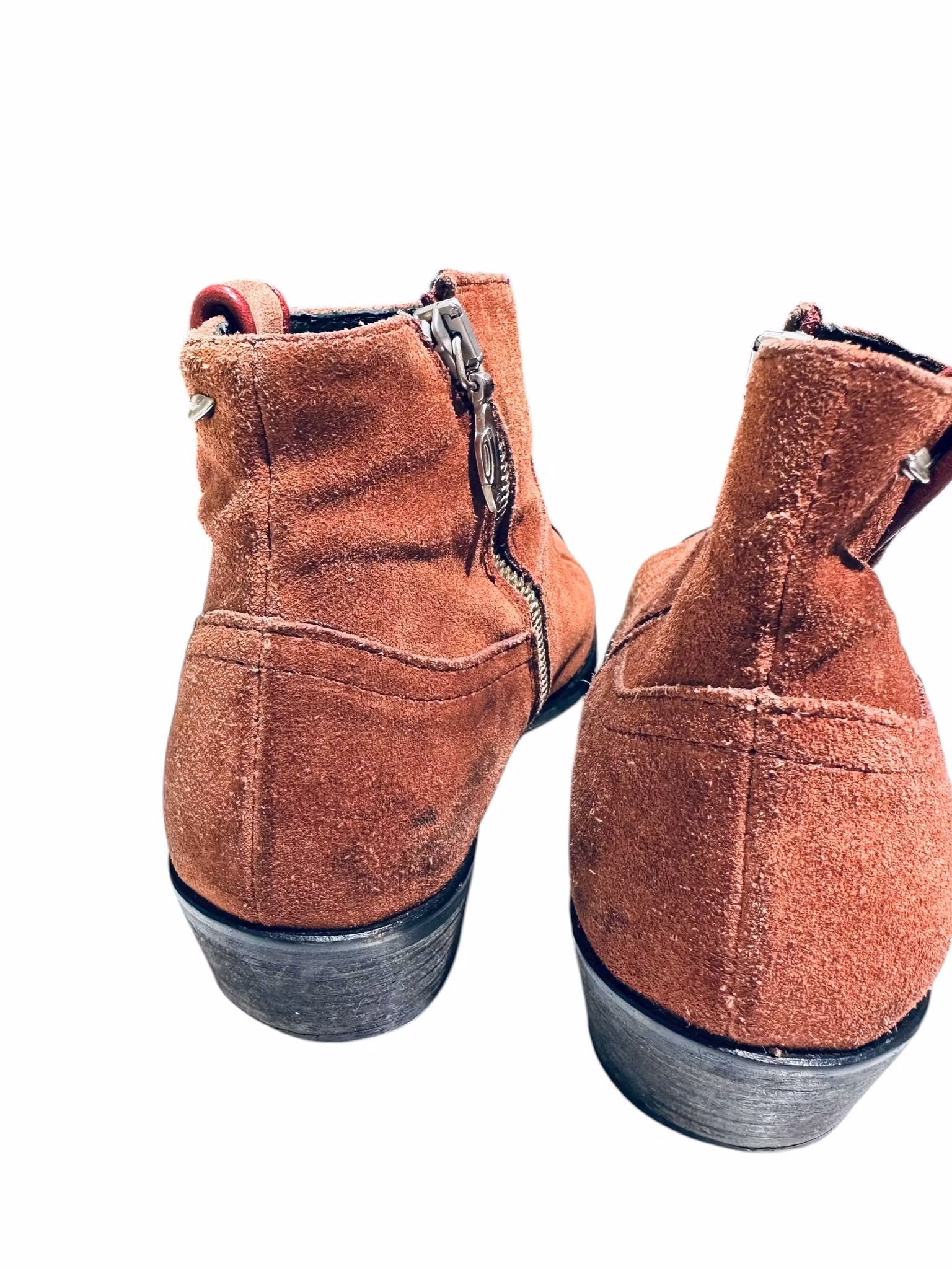 Fabienne Chapot vinröda boots med tåhätta