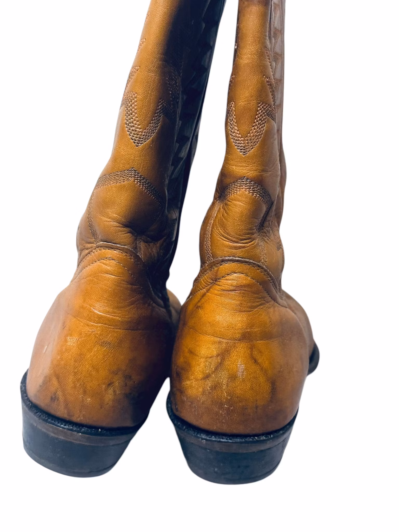 Vintage konjaksbruna cowboyboots