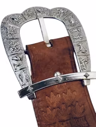 Vintage brunt brett cowboybälte med stjärntecken