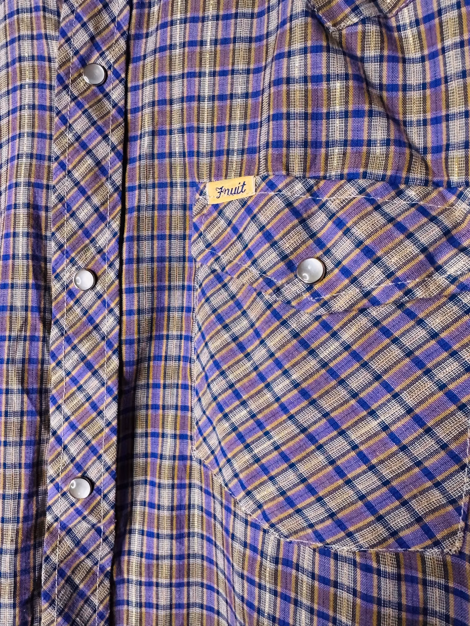 Vintage westernskjorta med glittertråd