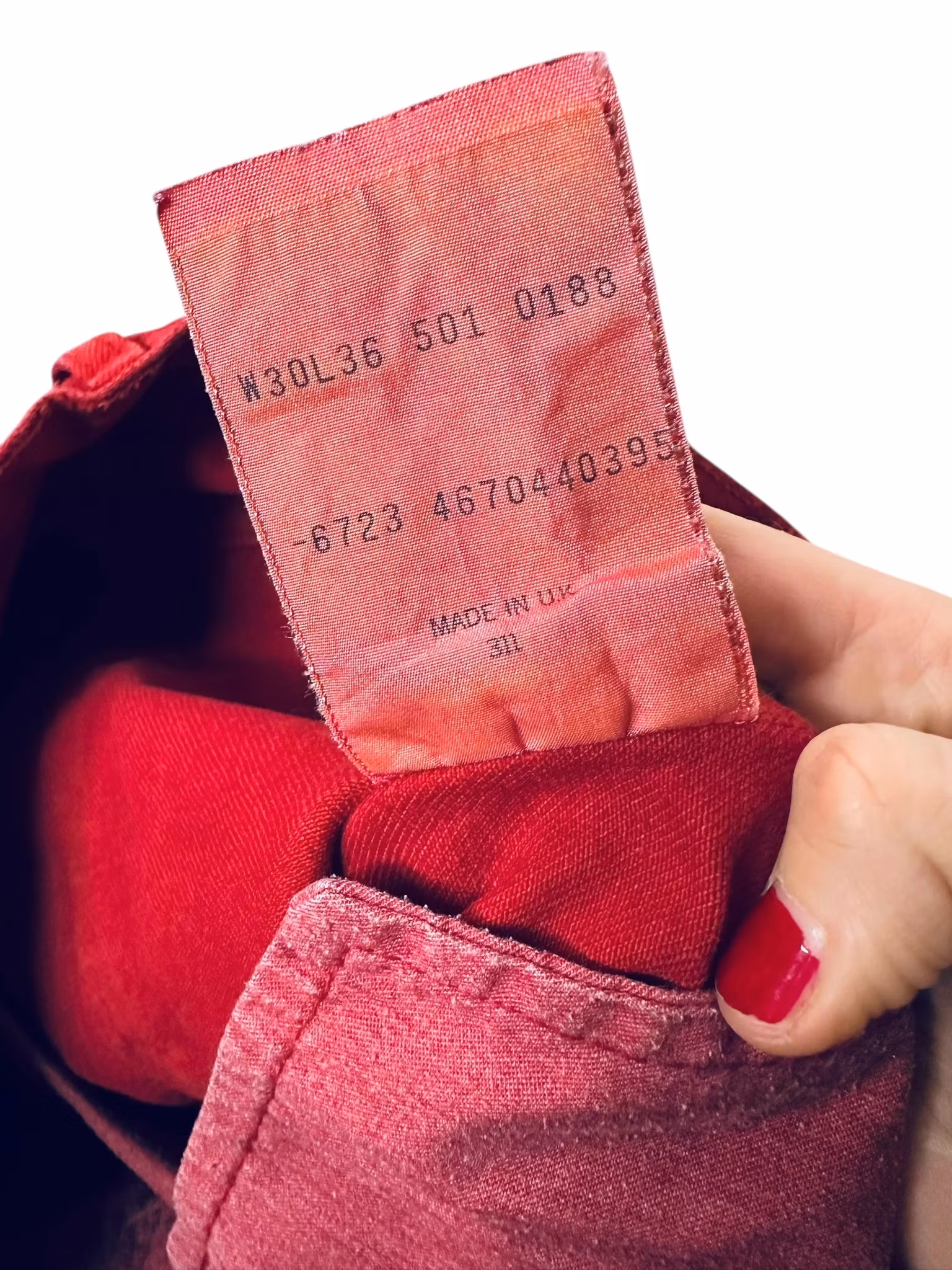 Vintage Levi's vinröda 30"