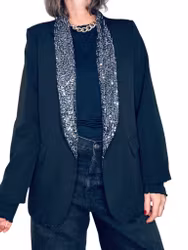 Svart kavaj med paljettslag