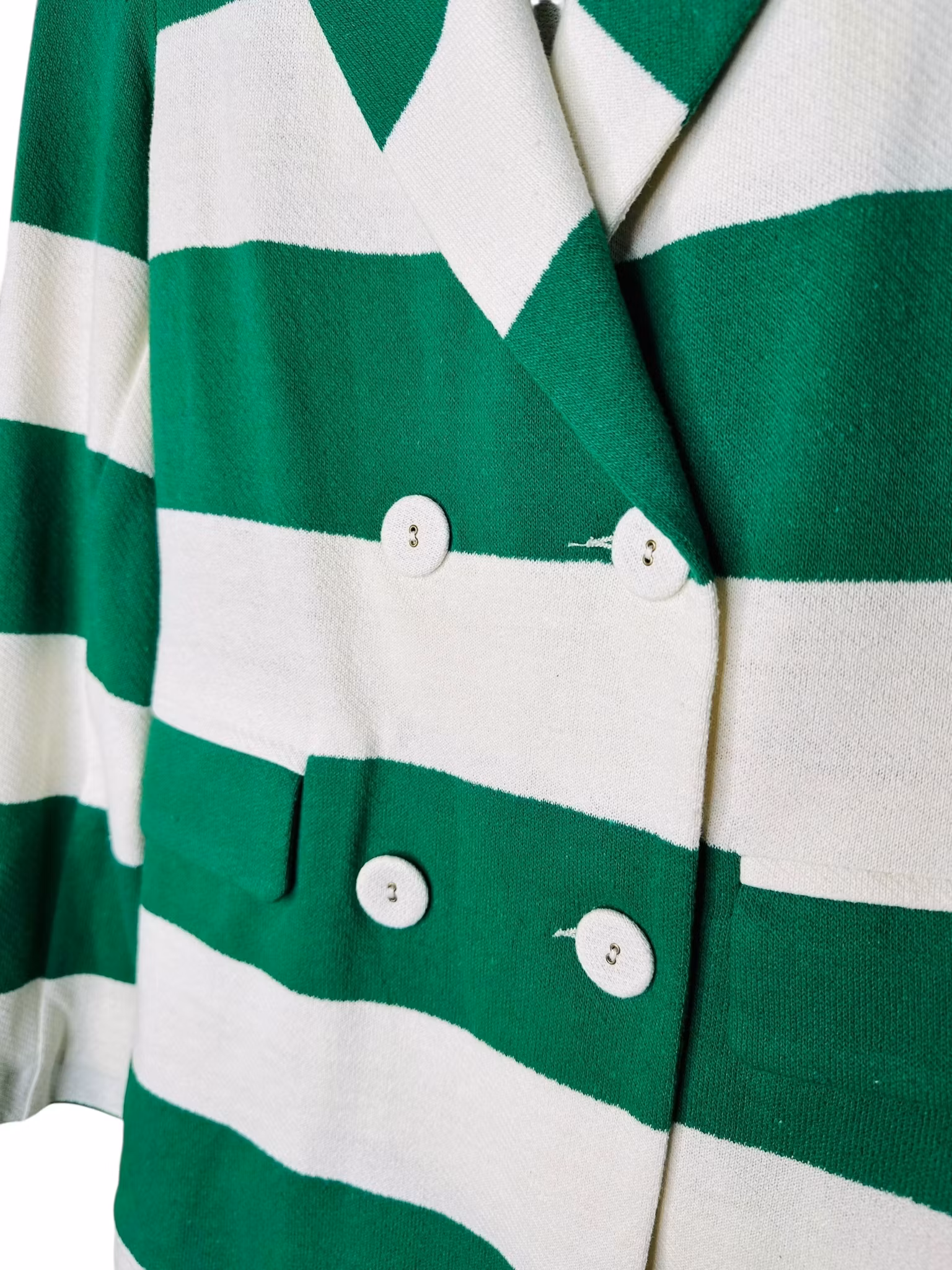 Grön- och vitrandig kavaj