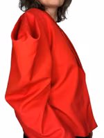 Röd kavaj med maxade axlar