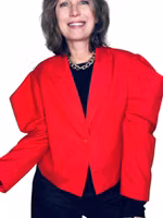 Röd kavaj med maxade axlar