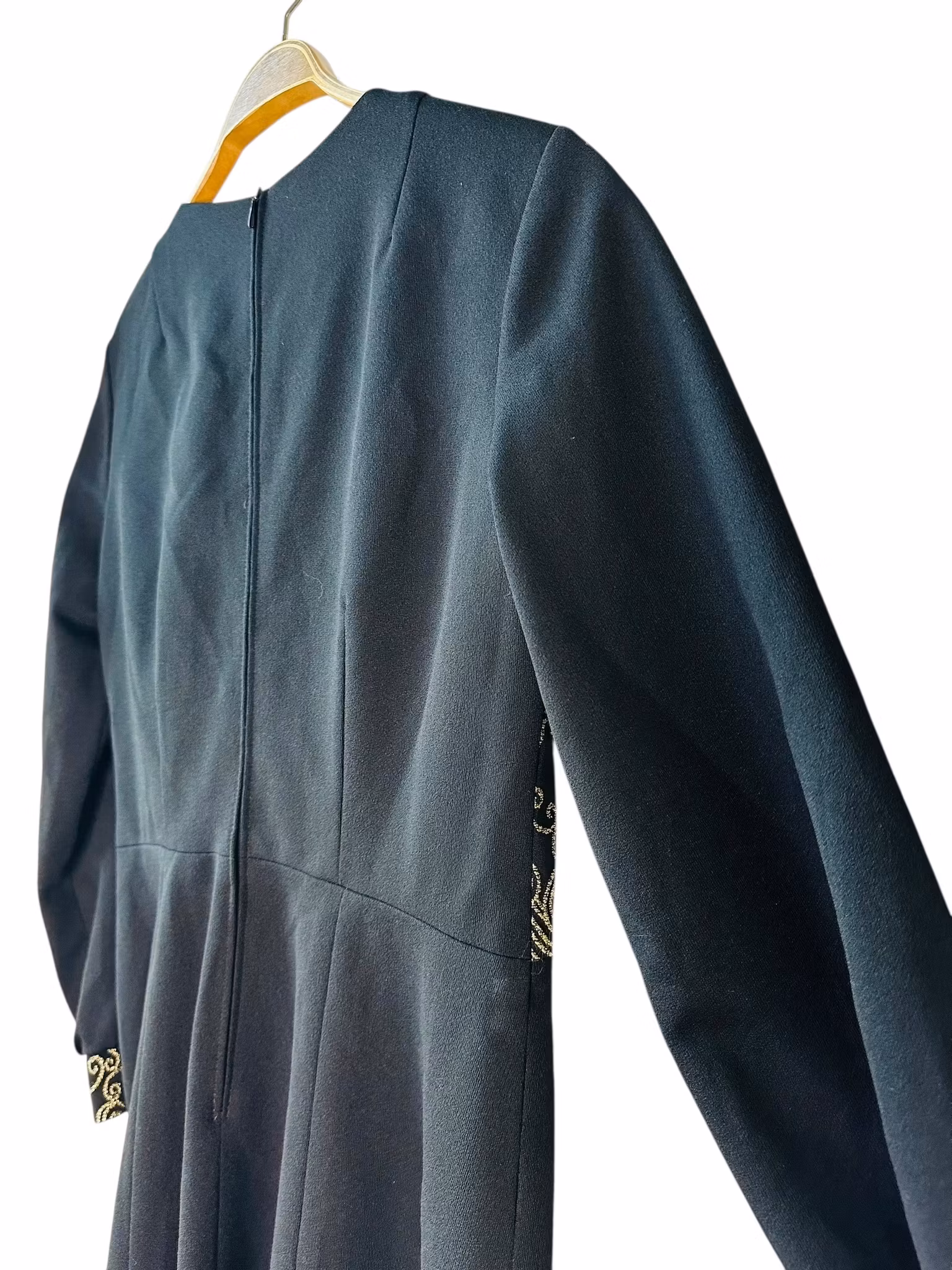 Vintage svart skjortklänning