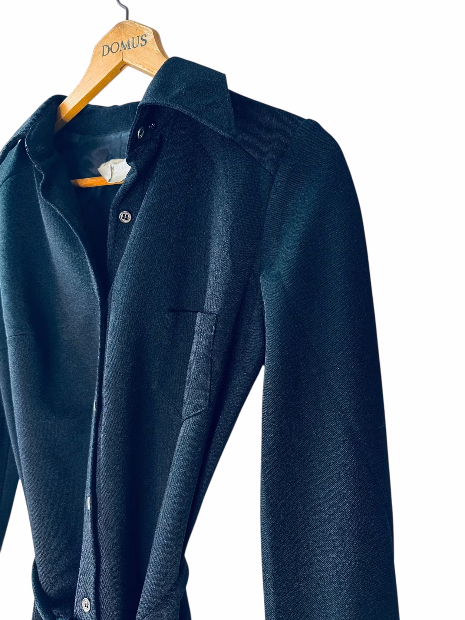 Vintage svart skjortklänning