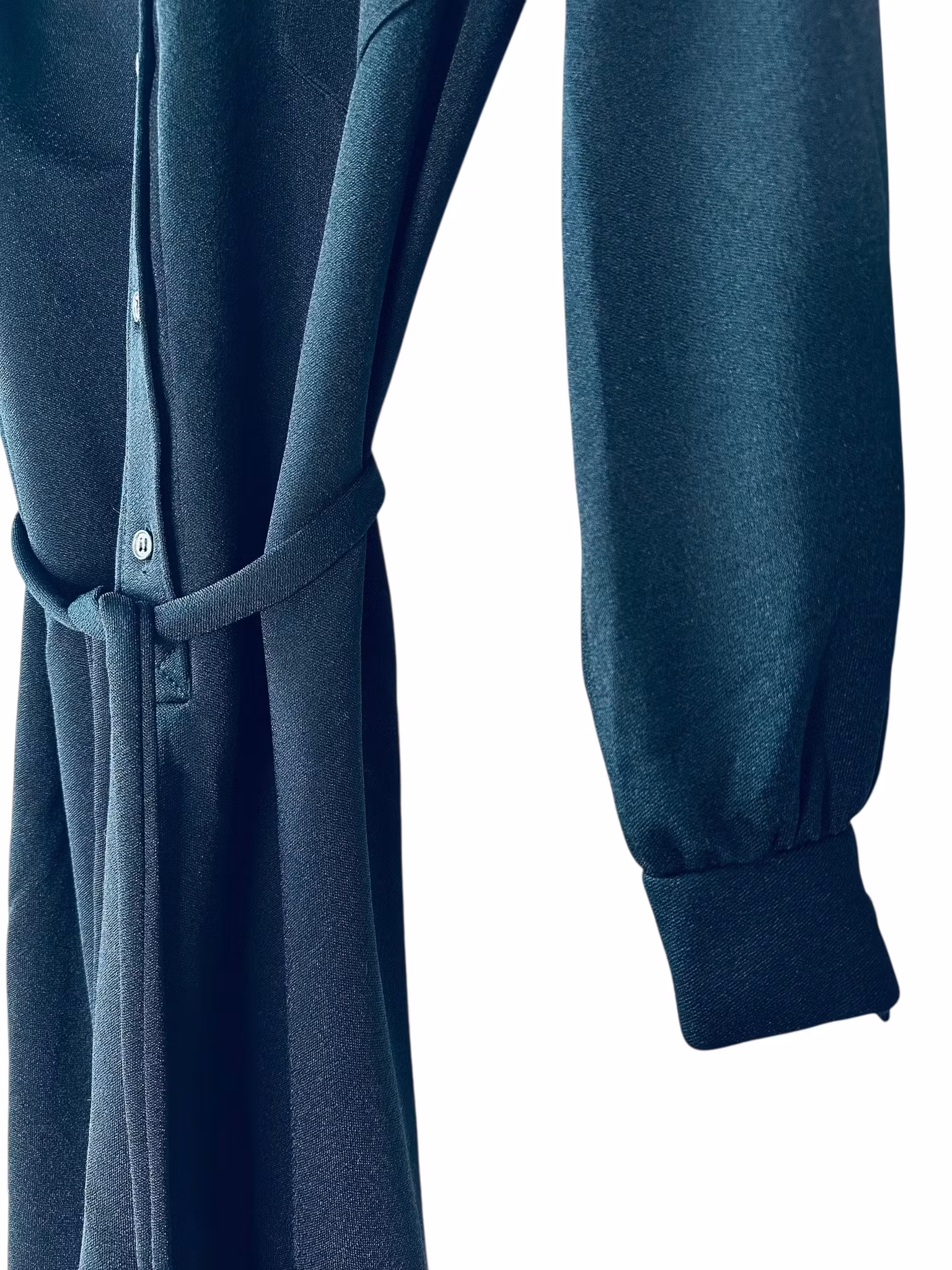 Vintage svart skjortklänning