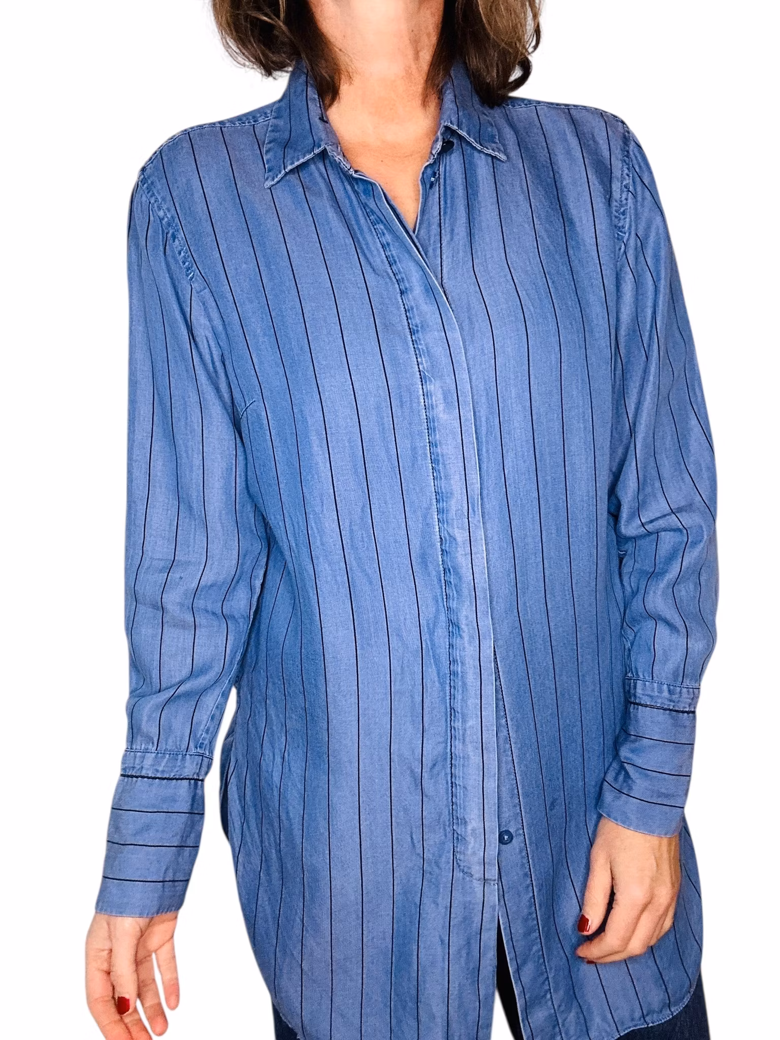 Malene Birger randig denimskjorta