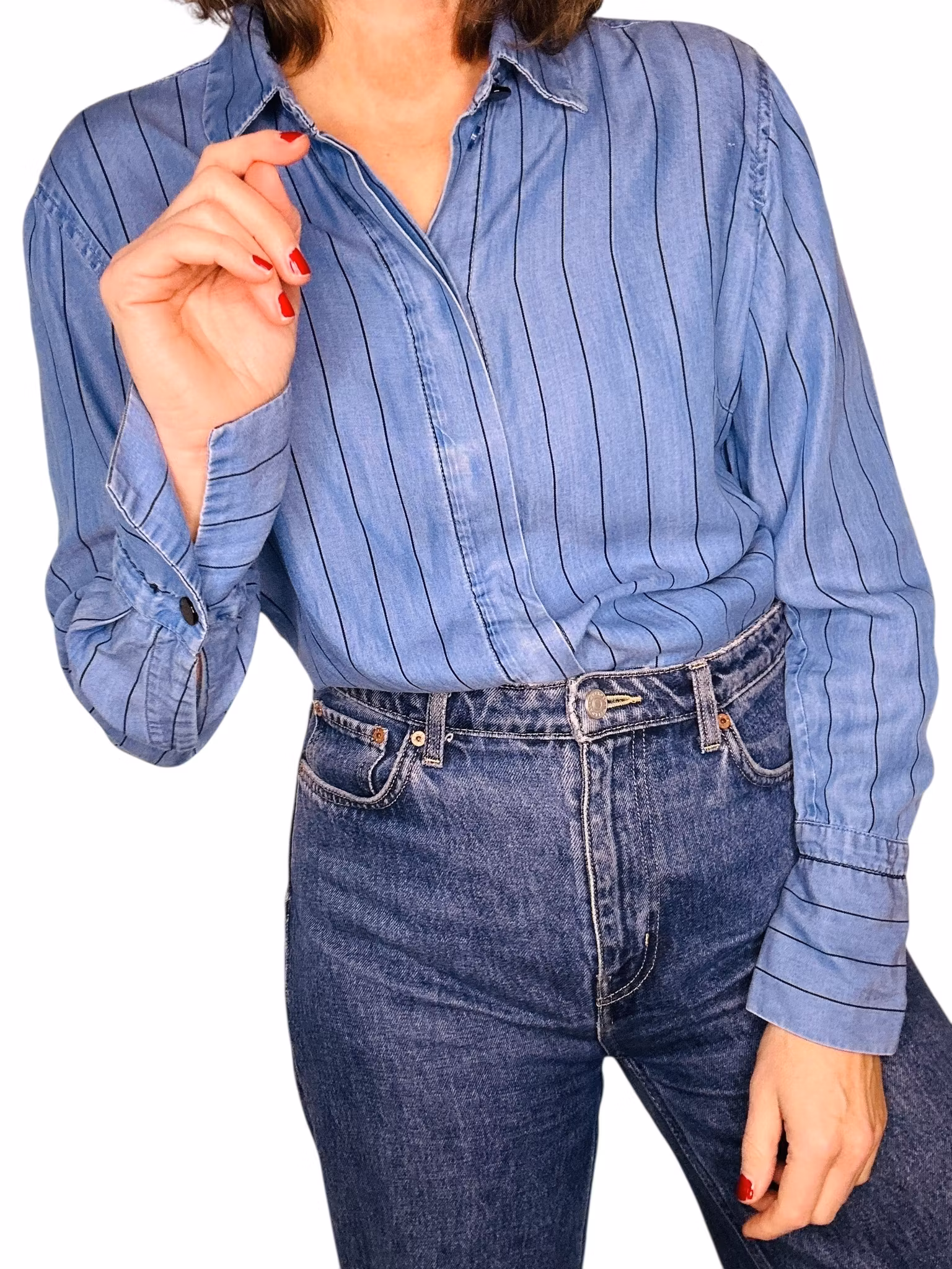 Malene Birger randig denimskjorta